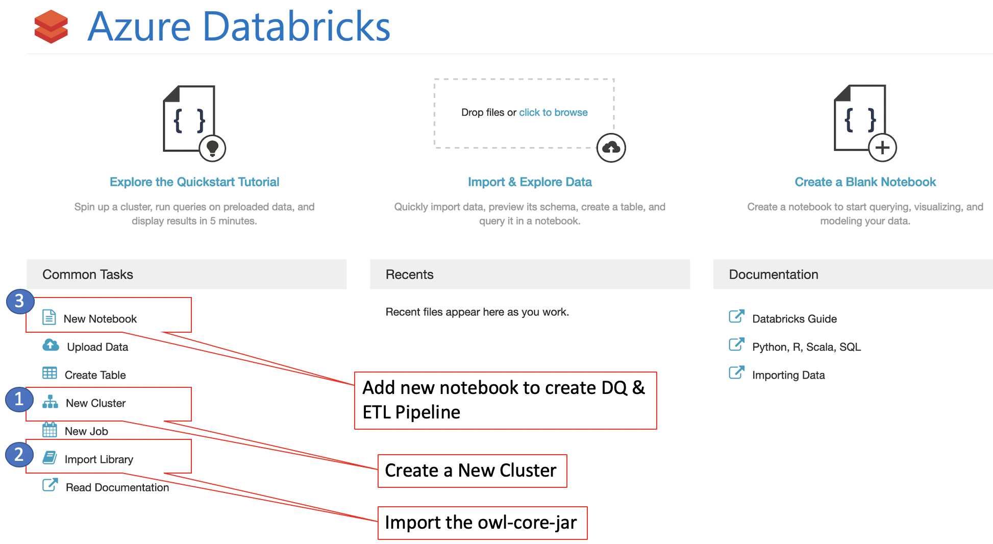 Figure 2: Import owl-core.jar and create new notebook